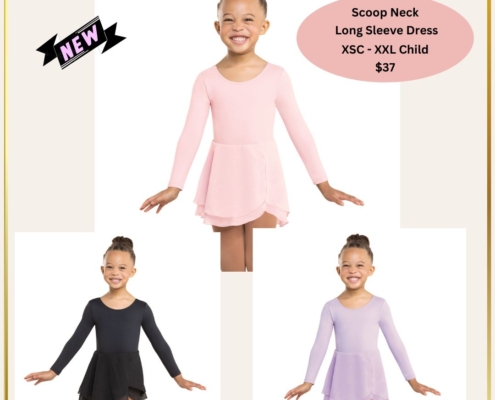 18 scoop neck long sleeve dress