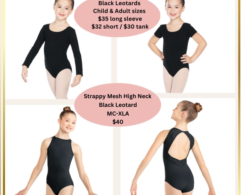 22 black leotards