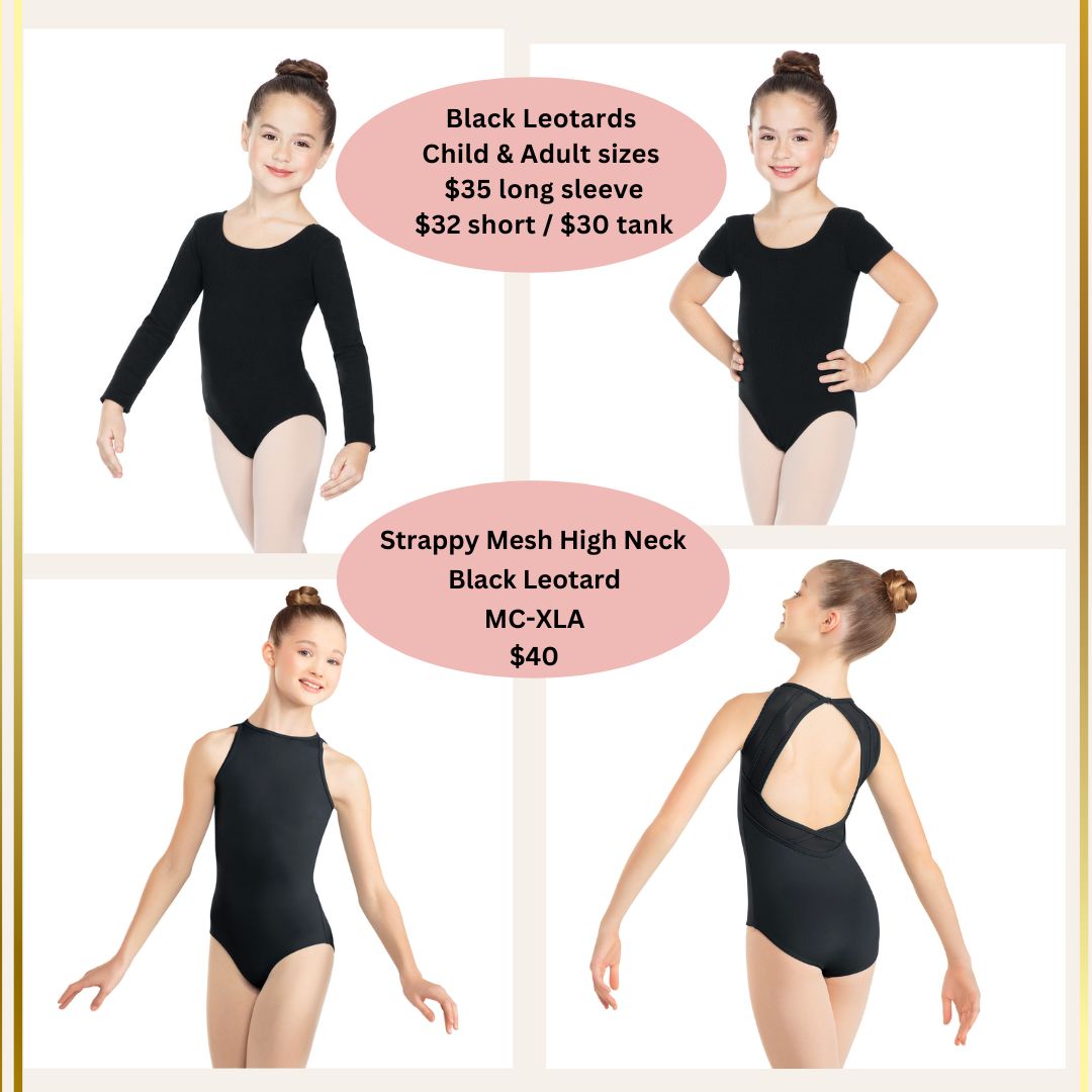 22 black leotards